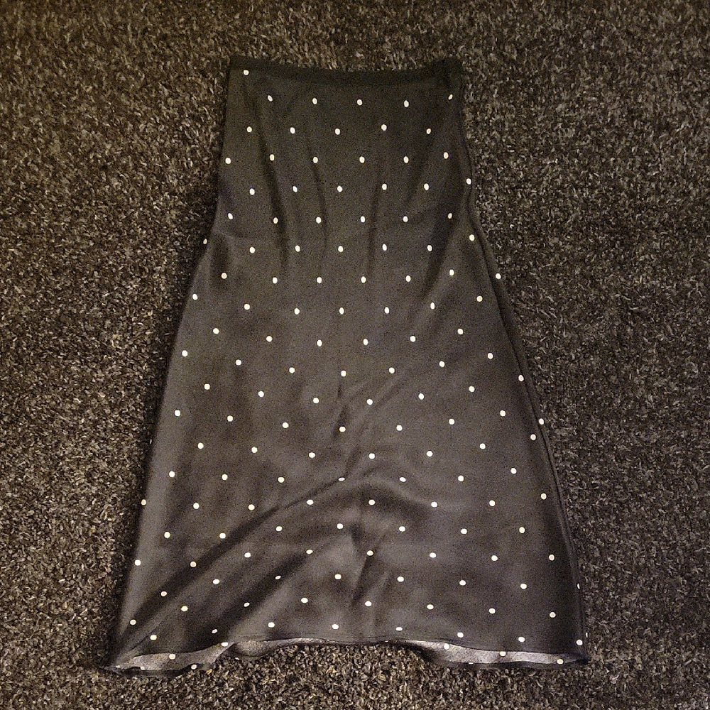 Anine Bing Black Skirt with White Dots
